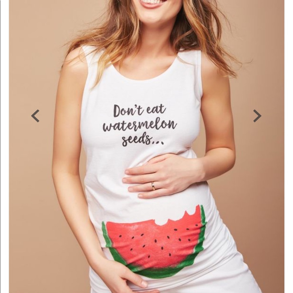 Don't Eat Watermelon Seeds™ Maternity Graphic Tank